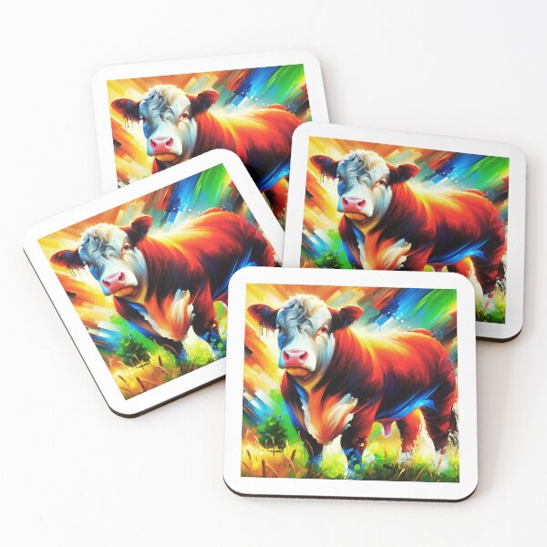 Item preview, Hereford Cow Acrylic Art designed and sold by TheAnimalZ00.