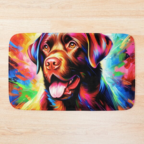 Artikelvorschau, Schokoladen-Labrador-Retriever-Hund-Acryl-Kunst entworfen und verkauft von TheAnimalZ00.
