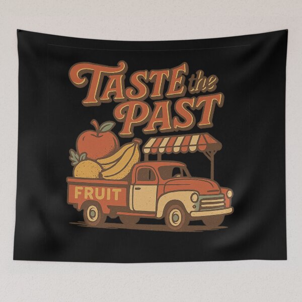 Item preview, Retro Americana fruit truck with bold typography on transparent background designed and sold by optimusprime39.