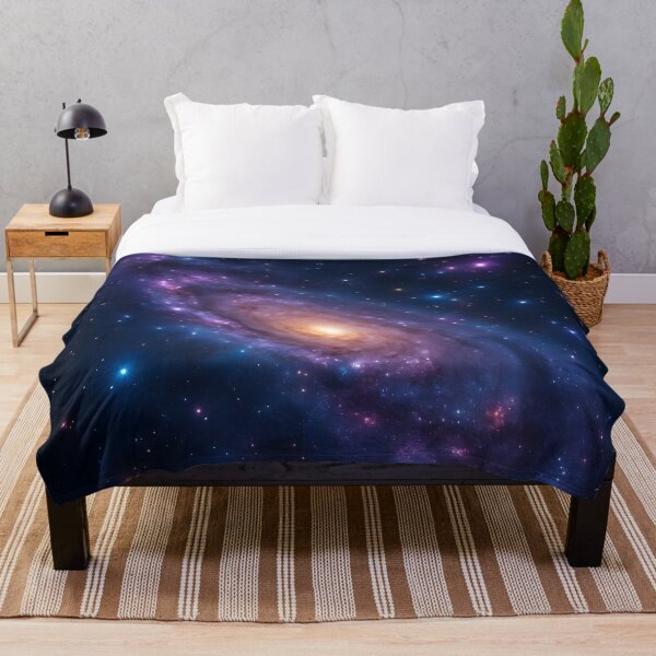 Item preview, Galactic Spiral Nebula Glow Blanket designed and sold by stylishsketcher.