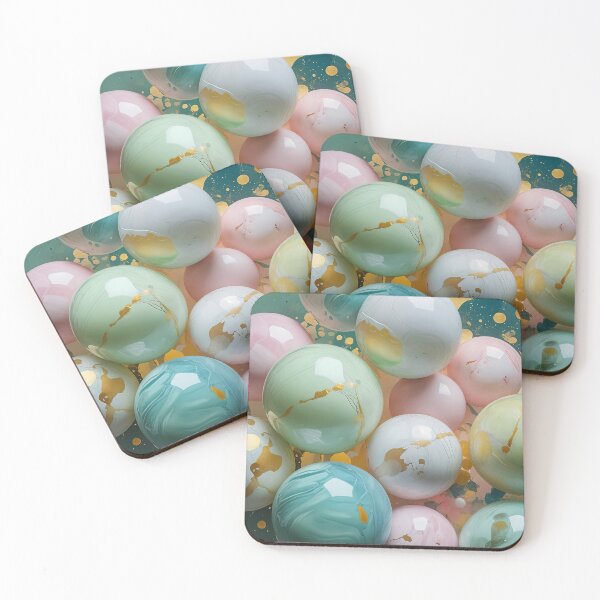 Item preview, Pastel & Gold Swirl Marbles designed and sold by Lizetteh.