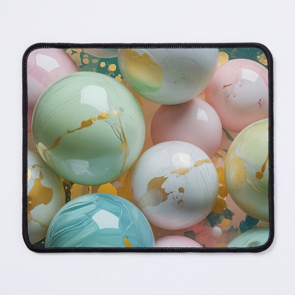 Item preview, Pastel & Gold Swirl Marbles designed and sold by Lizetteh.