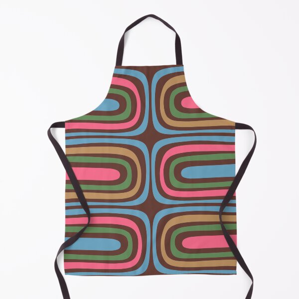 Item preview, Retro Contemporary Boho Confaab Abstract Multicolored Vertical Pattern on Brown designed and sold by kierkegaard.