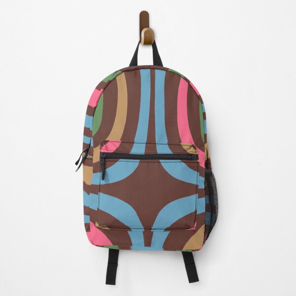 Item preview, Retro Contemporary Boho Confaab Abstract Multicolored Vertical Pattern on Brown designed and sold by kierkegaard.