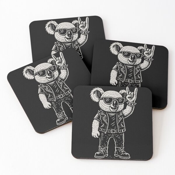 Item preview, Rock Musik Funny Heavy Metal Koala Retro designed and sold by LuminOrb.