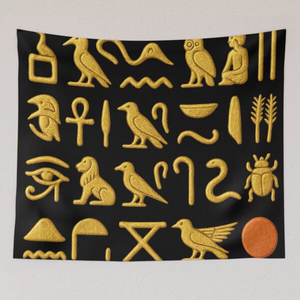 Item preview, Golden Egyptian hieroglyphs designed and sold by optimusprime39.