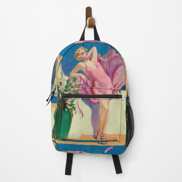 Item preview, Art Deco Girl in a Pink Bathing Suit designed and sold by LoveVintageToo.