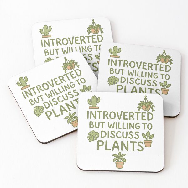 Item preview, Introverted but Willing to Discuss Plants – Cute & Funny Quote for Plant Lovers designed and sold by CosmicSplendor.