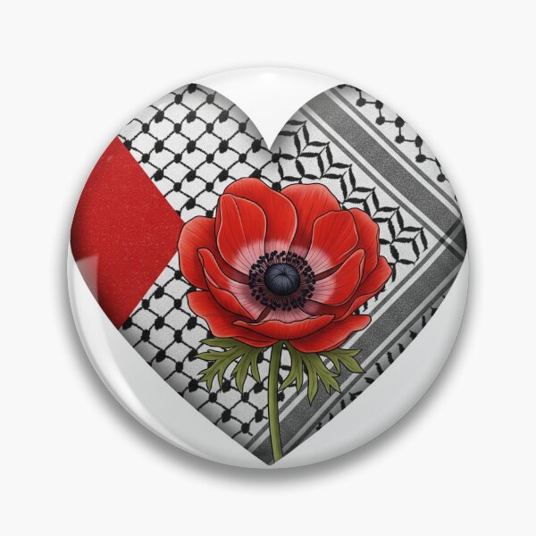 Item preview, Keffiyeh Heart of Bloom - Solidarity for Palestine designed and sold by spectomine.