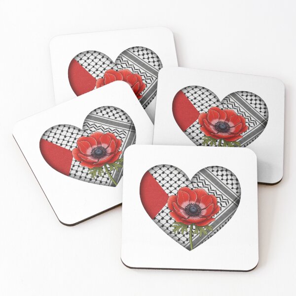 Item preview, Keffiyeh Heart of Bloom - Solidarity for Palestine designed and sold by spectomine.