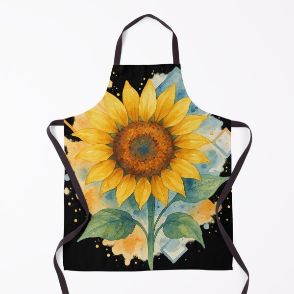 Item preview, Watercolor sunflower with geometric accents designed and sold by optimusprime39.
