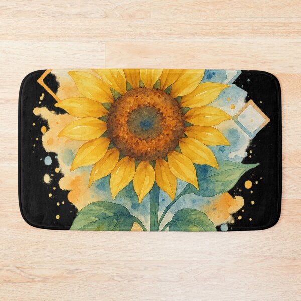 Item preview, Watercolor sunflower with geometric accents designed and sold by optimusprime39.