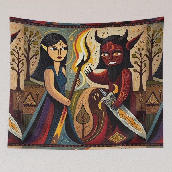 Item preview, The Fairy and the Devil designed and sold by Vintage Designs +.