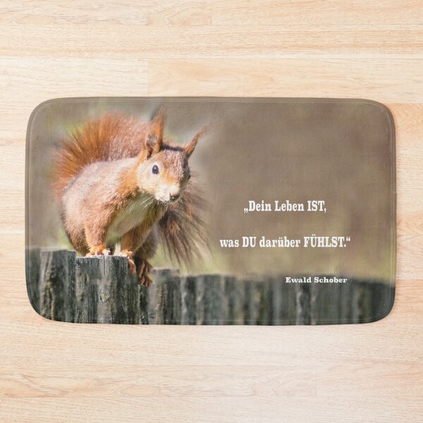 Item preview, Live mindfully – squirrels with a heartfelt message designed and sold by Katja LebenFreude.