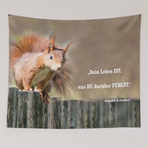 Item preview, Live mindfully – squirrels with a heartfelt message designed and sold by Katja LebenFreude.