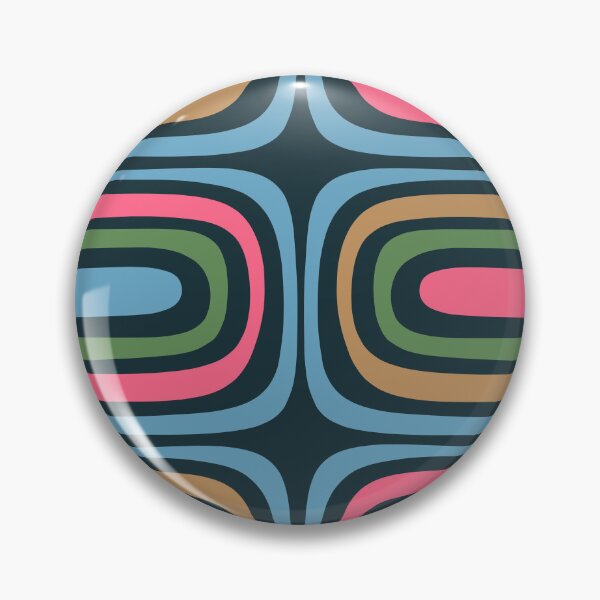 Item preview, Retro Contemporary Boho Confaab Abstract Multicolored Vertical Pattern on Navy designed and sold by kierkegaard.