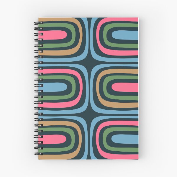 Item preview, Retro Contemporary Boho Confaab Abstract Multicolored Vertical Pattern on Navy designed and sold by kierkegaard.