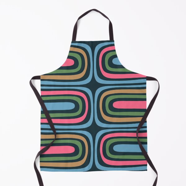 Item preview, Retro Contemporary Boho Confaab Abstract Multicolored Vertical Pattern on Navy designed and sold by kierkegaard.