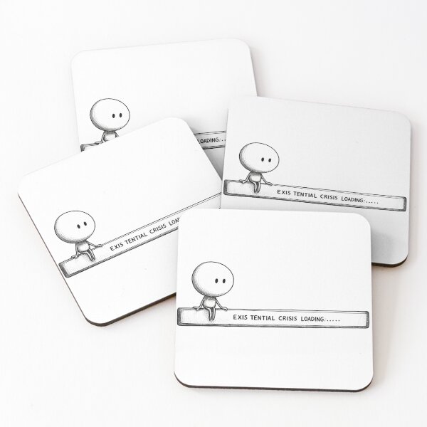 Item preview, Funny Existential Crisis Loading Cartoon | Minimalist Depression Humor Design designed and sold by Chroma Myst.