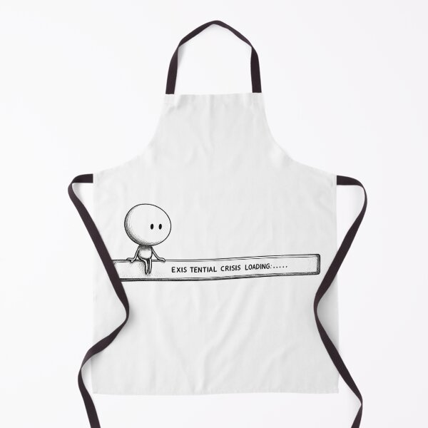Item preview, Funny Existential Crisis Loading Cartoon | Minimalist Depression Humor Design designed and sold by Chroma Myst.