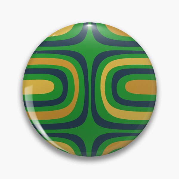 Item preview, Midcentury Modern Confaab Abstract Vertical Pattern Green Mustard Navy Blue designed and sold by kierkegaard.