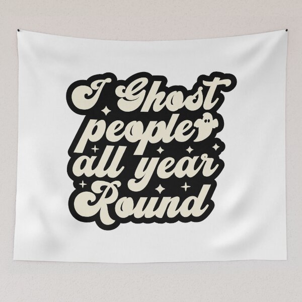 Item preview, I Ghost People All Year Round – Funny Ghost Humor  designed and sold by artcultreone.
