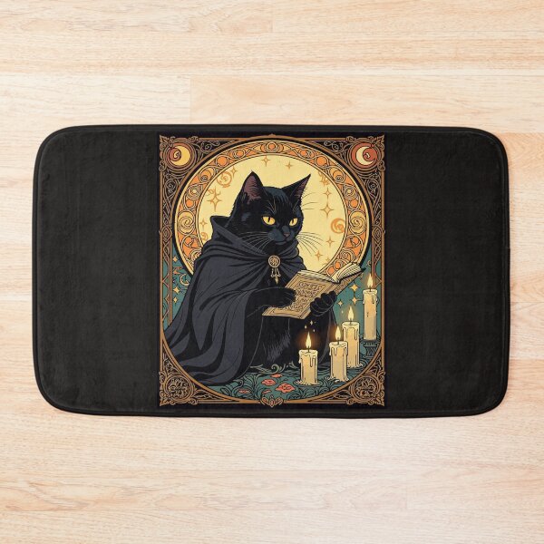 Item preview, Halloween Black Cat Reading A Book designed and sold by taiche.