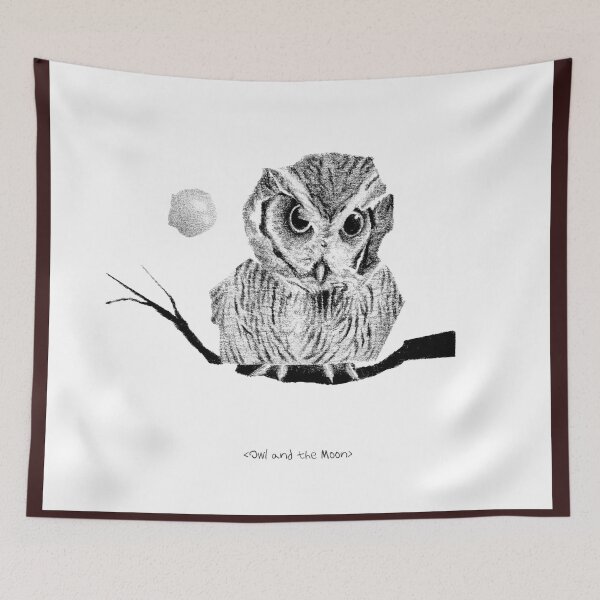 Item preview, Owl and the Moon - Geometric Owl Illustration designed and sold by VincentFactory.