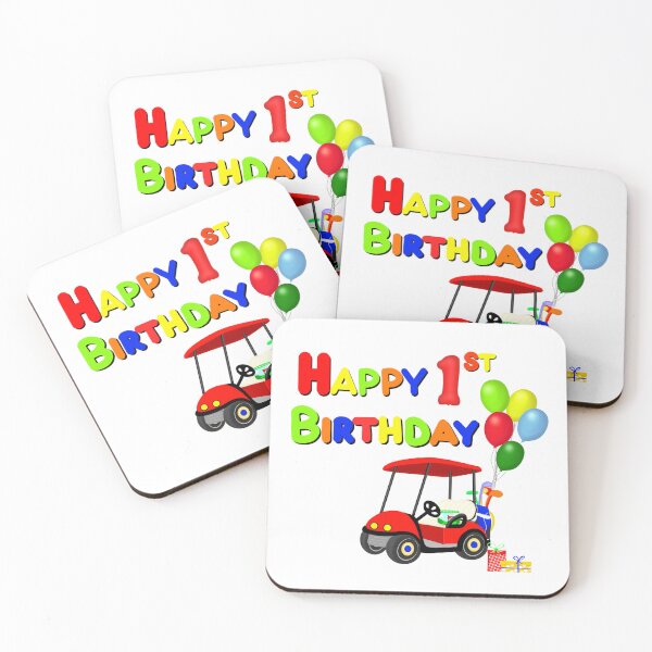 Item preview, Happy 1st Birthday Golf With Balloons  designed and sold by daphsam.