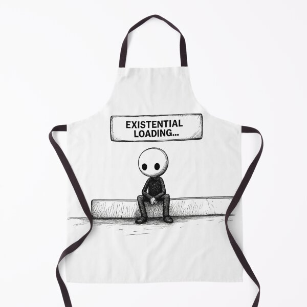 Item preview, Existential Loading Dark Cartoon | Funny Mental Health and Overthinking Art designed and sold by Chroma Myst.