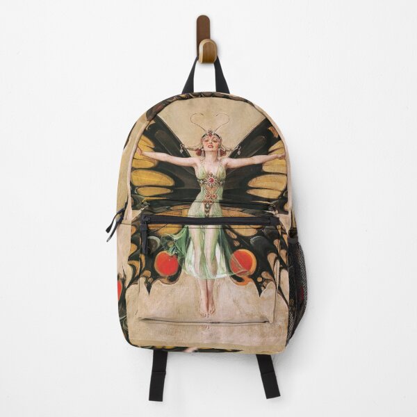 Item preview, Pretty Art Nouveau Girl Butterfly Fairy designed and sold by LoveVintageToo.