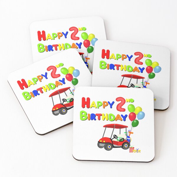 Item preview, Happy 2nd Birthday Red Boys Golf  designed and sold by daphsam.