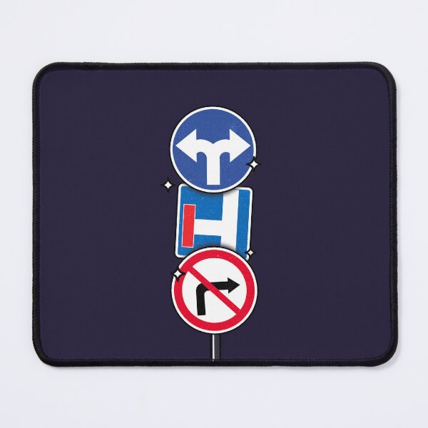 Item preview, Cartoon Street Sign Chaos – Funny and Conflicting Road designed and sold by MonkiFlipp.