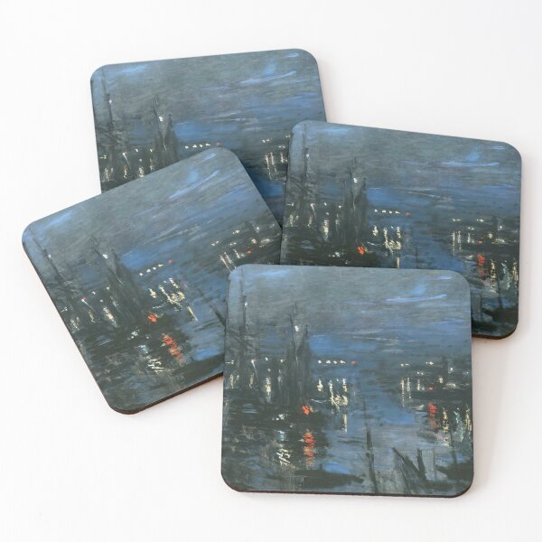Item preview, The Port of Le Havre Night Effect   1873 by Claude Monet designed and sold by GabyddAlessandr.