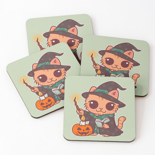 Item preview, Magical Halloween Cat Wizard – Cute Spell Caster with Pumpkin Lantern designed and sold by BGMeYou.