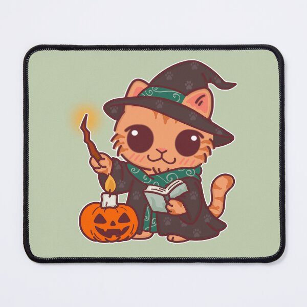 Item preview, Magical Halloween Cat Wizard – Cute Spell Caster with Pumpkin Lantern designed and sold by BGMeYou.