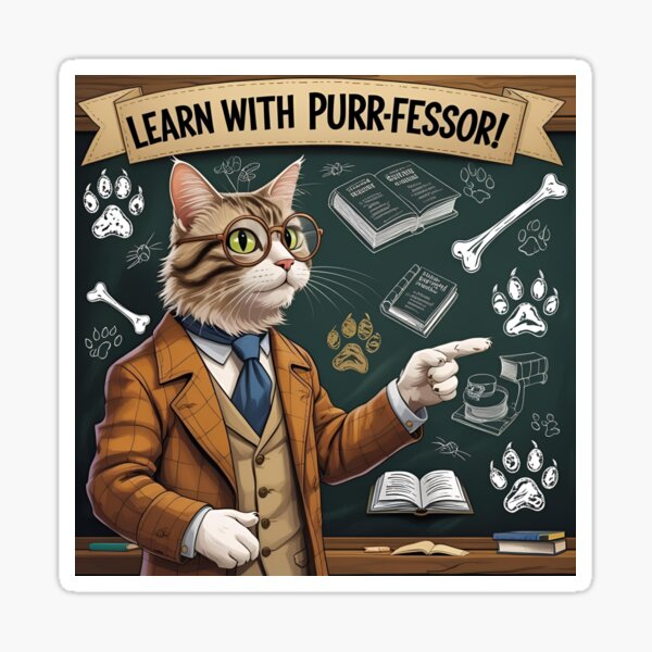 Item preview,  Purr-fessor’s History Lesson designed and sold by The VintaZoo.