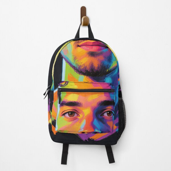Item preview, Neon Psychedelic Male Portrait – Rainbow Glow Art designed and sold by ArtiQreate.