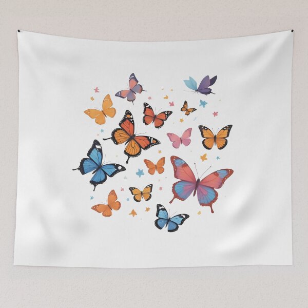Item preview, Colorful Butterfly Pattern – Vibrant Nature-Inspired Art designed and sold by Pixel--Threads.