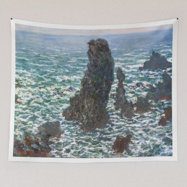 Item preview, The Pyramids of Port Coton Belle Ile en Mer   1886 by Claude Monet designed and sold by GabyddAlessandr.
