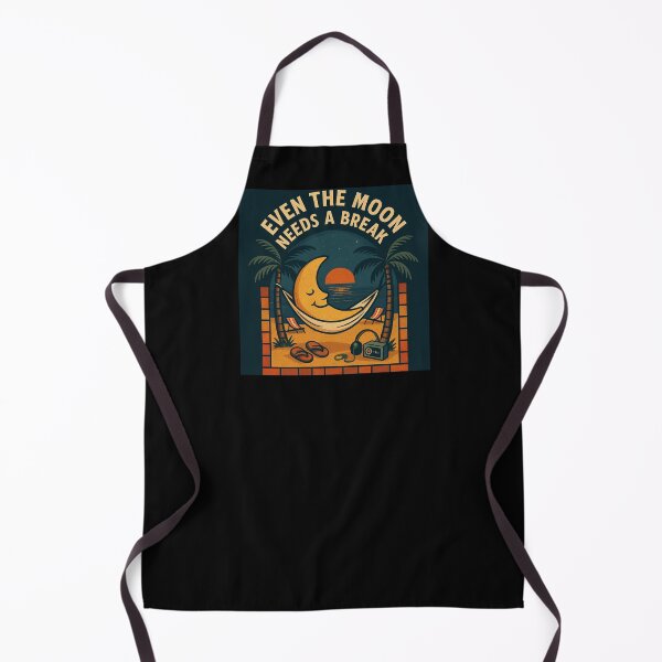 Item preview, Even the Moon Takes a Break — Retro Sunset Beach Vibes designed and sold by Lunaria Arts.