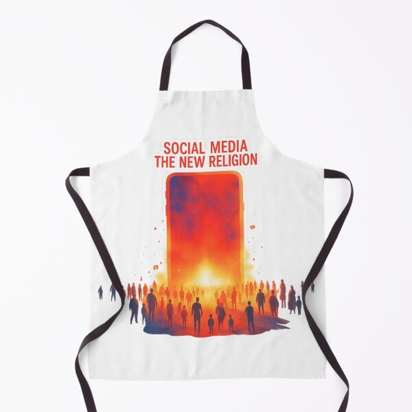 Item preview, Social Media the New Religion | Abstract Digital Art Critique of Modern Society designed and sold by Chroma Myst.