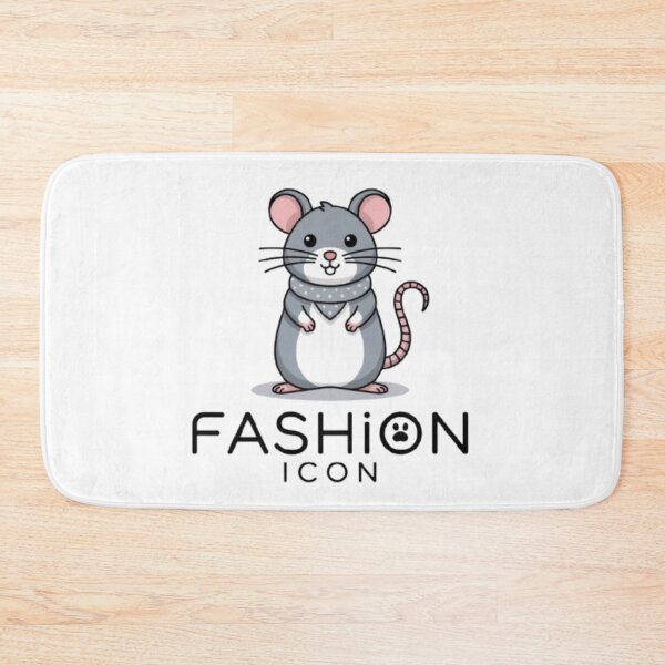 Item preview, Rat in a Scarf – Fashion Icon Tiny Pet Illustration designed and sold by WGBTee.