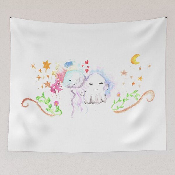 Item preview, shared inner peace in a fantasy world / bubble with jellyfish and ghost designed and sold by MaySerena11.
