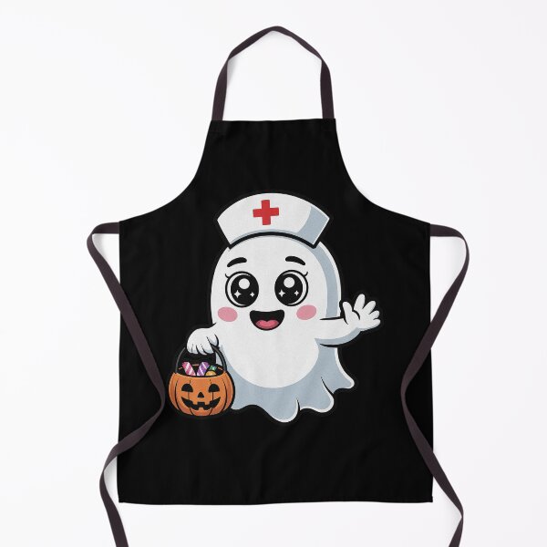 Item preview, Ghost Nurse Spooky Halloween Funny Pumpkin designed and sold by PietrzakDesign.