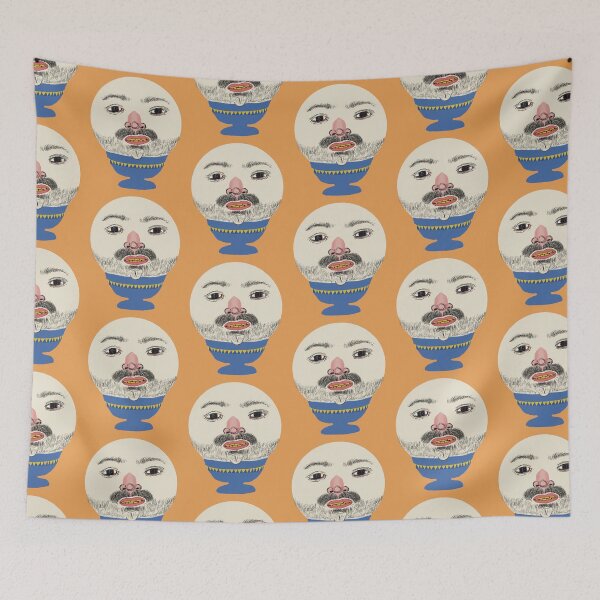 Item preview, Egg face - thick moustache designed and sold by Micki Moxie.