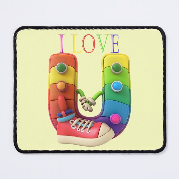 Item preview, Quirky cartoon boot in the shape of a U, with text designed and sold by LoneAngel.