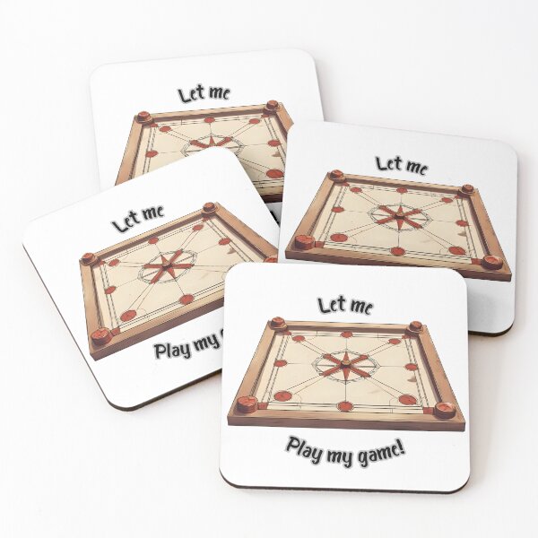 Item preview, Let Me Play My Game – Carrom Player Typography Design designed and sold by Pixel--Threads.