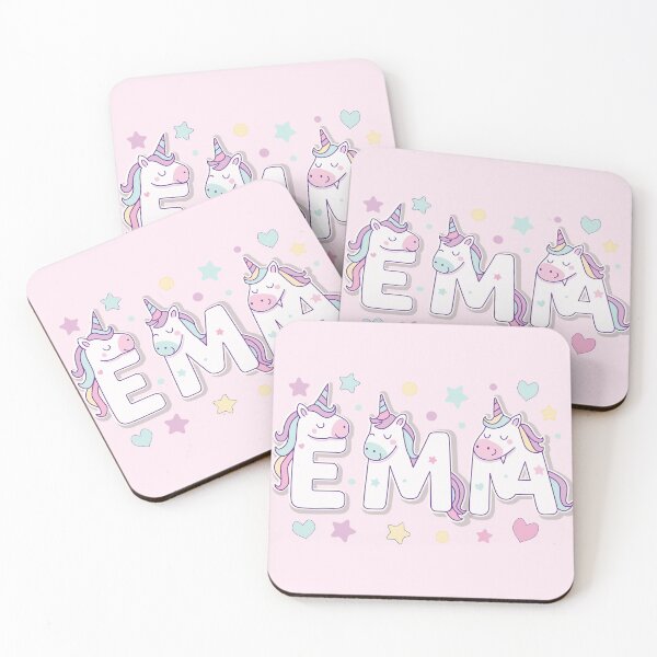 Item preview, Emma Unicorn Name Art – Personalized Pastel Kids Room Poster” designed and sold by FilizDesigner.