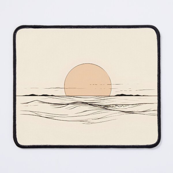 Item preview, Minimalist Line Art Sunrise designed and sold by Windy-market.